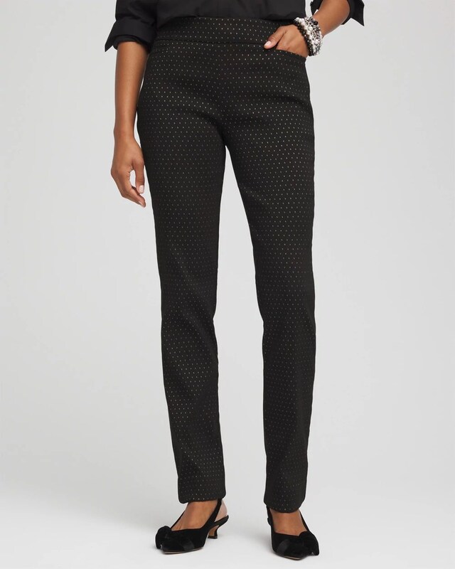 Brigitte Slim Full-Length Jacquard Pants - image 1